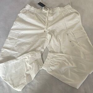 Women's joggers, Tommy Hilfiger, size M, white.